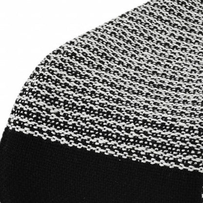 Black and White Woven Cotton Checkered Throw Blanket