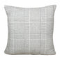 20" X 20" Gray And White 100% Cotton Geometric Zippered Pillow