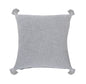 20" X 20" Navy Blue 100% Cotton Zippered Pillow