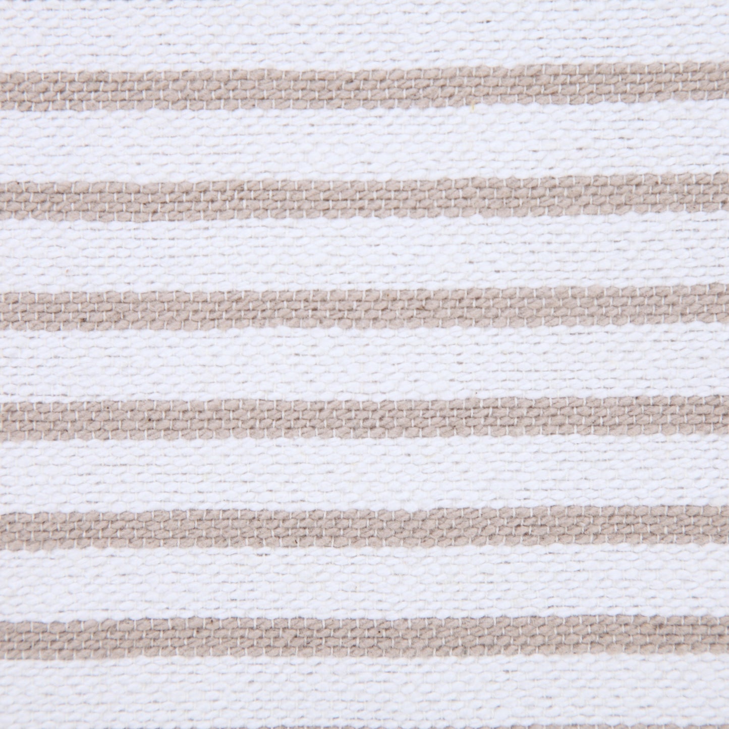 20" X 20" Light Gray And White 100% Cotton Striped Zippered Pillow