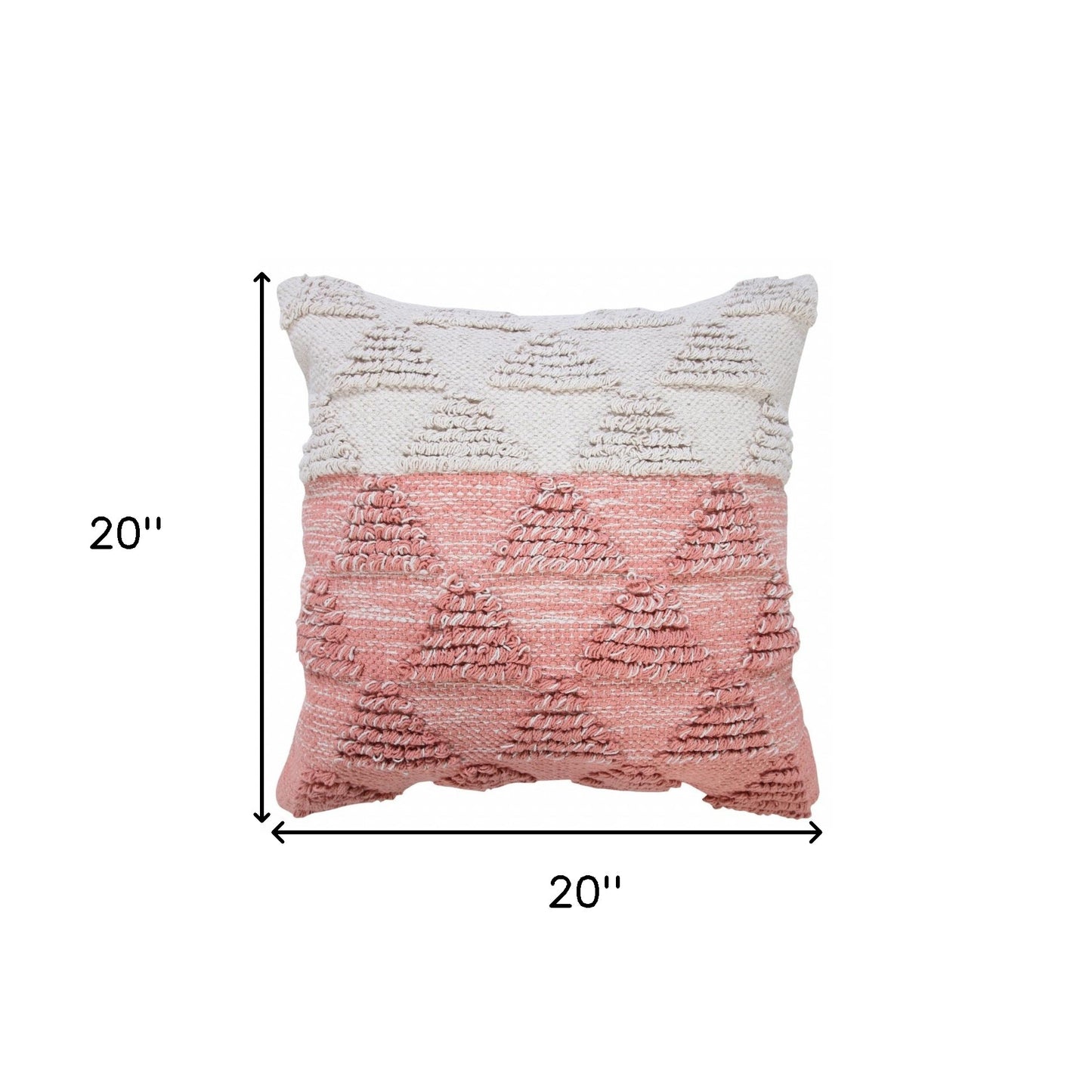 18" X 18" Gray and Beige Geometric Cotton Zippered Pillow