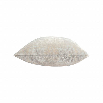 20" X 20" Gray And Beige Polyester Abstract Zippered Pillow