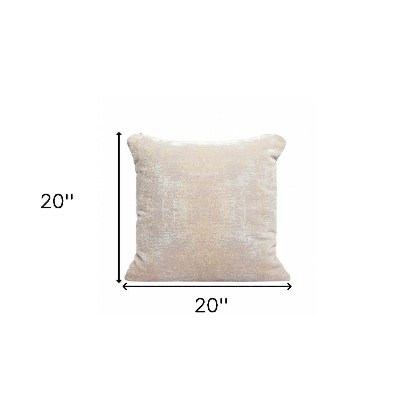 20" X 20" Gray And Beige Polyester Abstract Zippered Pillow