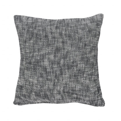 20" X 20" Black And Cream 100% Cotton Geometric Zippered Pillow