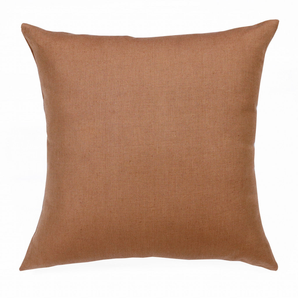 20" X 20" Red Linen Zippered Pillow