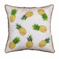 20" X 20" Yellow And Green Polyester Tropical Zippered Pillow