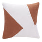 20" X 20" Brown And Ivory 100% Cotton Abstract Zippered Pillow