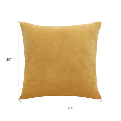 20" X 20" Ivory 100% Cotton Zippered Pillow