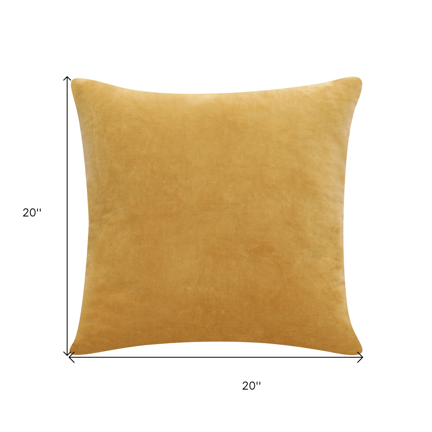 20" X 20" Ivory 100% Cotton Zippered Pillow