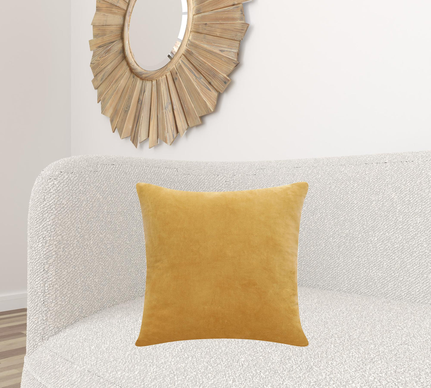 20" X 20" Ivory 100% Cotton Zippered Pillow