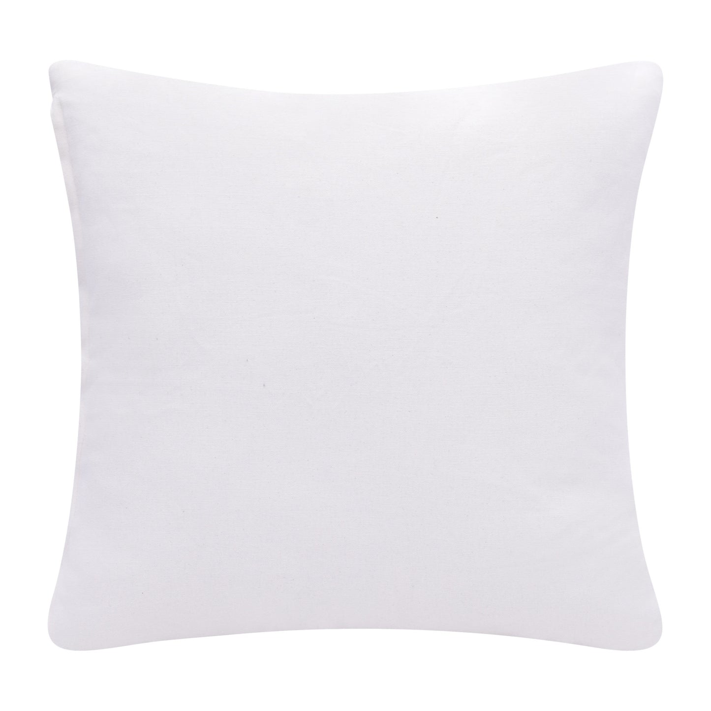 20" X 20" Blue And White 100% Cotton Diamond Zippered Pillow