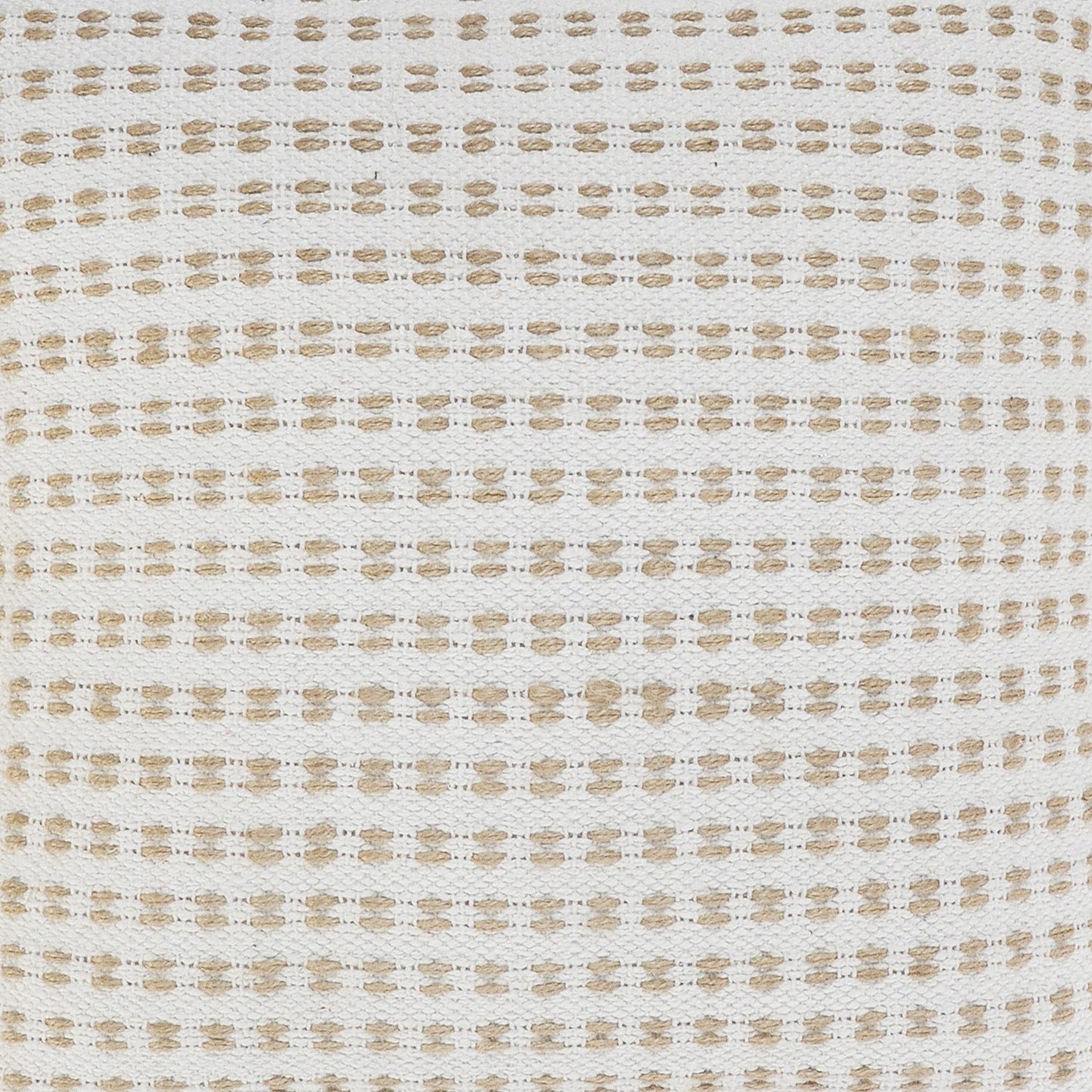 20" X 20" Ivory And Tan 100% Cotton Geometric Zippered Pillow