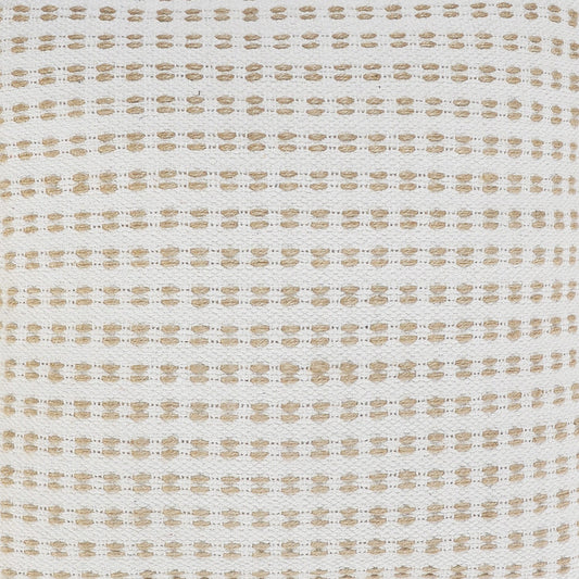 20" X 20" Ivory And Tan 100% Cotton Geometric Zippered Pillow