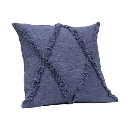 18" X 18" Cobalt Blue 100% Cotton Zippered Pillow