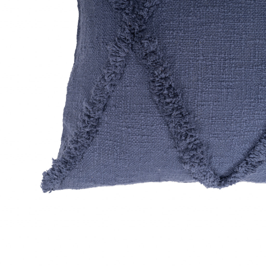 18" X 18" Cobalt Blue 100% Cotton Zippered Pillow