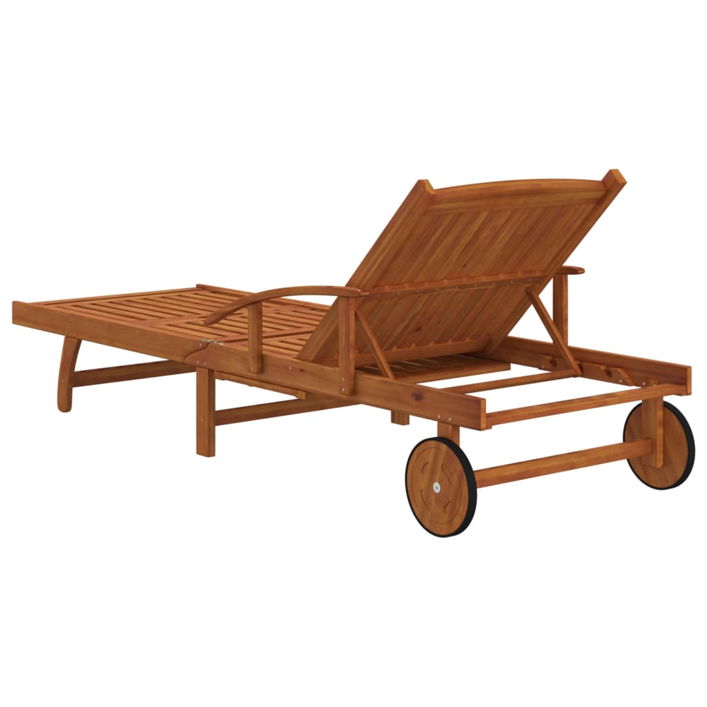 Sun Loungers 2 pcs Solid Wood Acacia