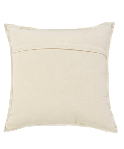 20" X 20" Navy And Cream 100% Cotton Zippered Pillow