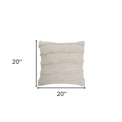 20" X 20" Birch 100% Cotton Zippered Pillow