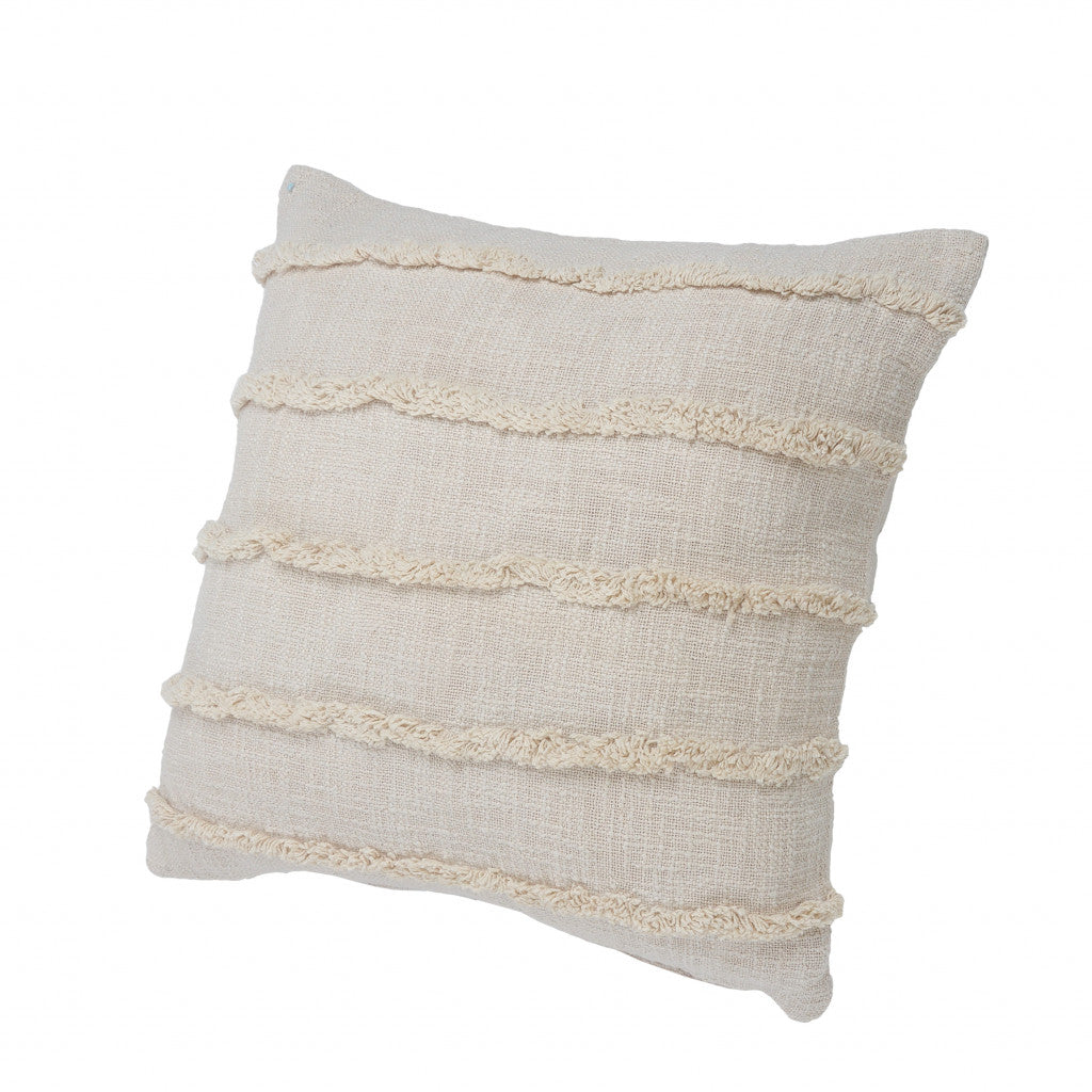 20" X 20" Birch 100% Cotton Zippered Pillow