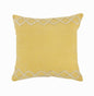 20" X 20" Yellow and White Braided Cotton Zippered Pillow