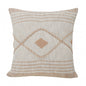 20" X 20" Peach And White 100% Cotton Coastal Zippered Pillow