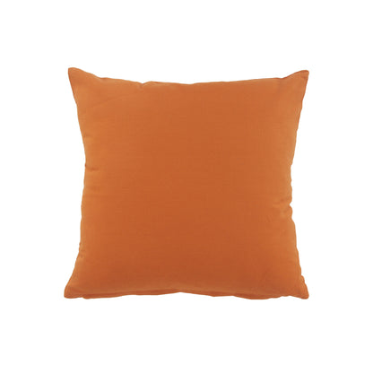 20" X 20" Orange And Dark Orange 100% Cotton Geometric Zippered Pillow