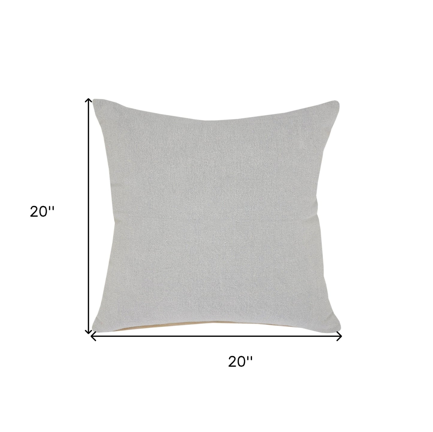 20" X 20" Orange And Brown 100% Cotton Zippered Pillow