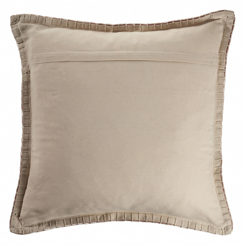 22" X 22" Birch 100% Cotton Zippered Pillow