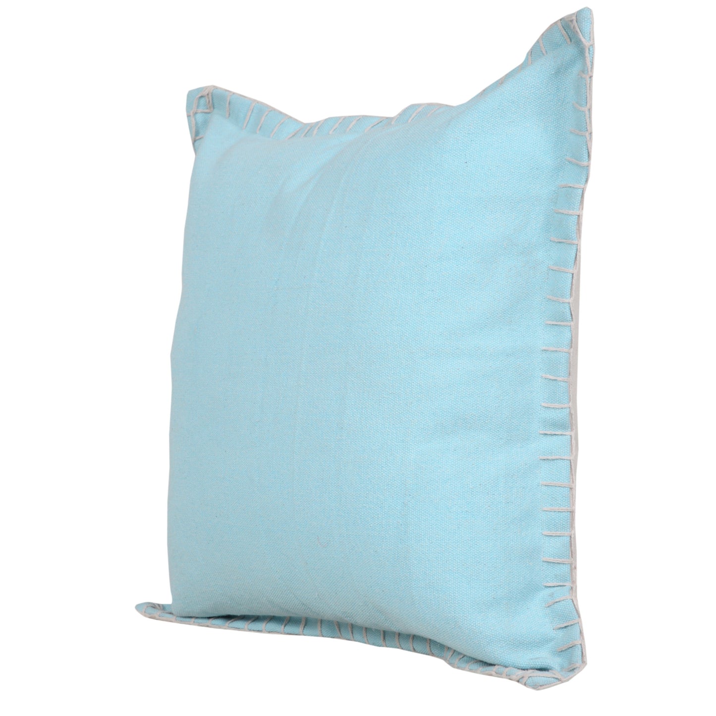 14" X 36" Bright Blue 100% Cotton Zippered Pillow