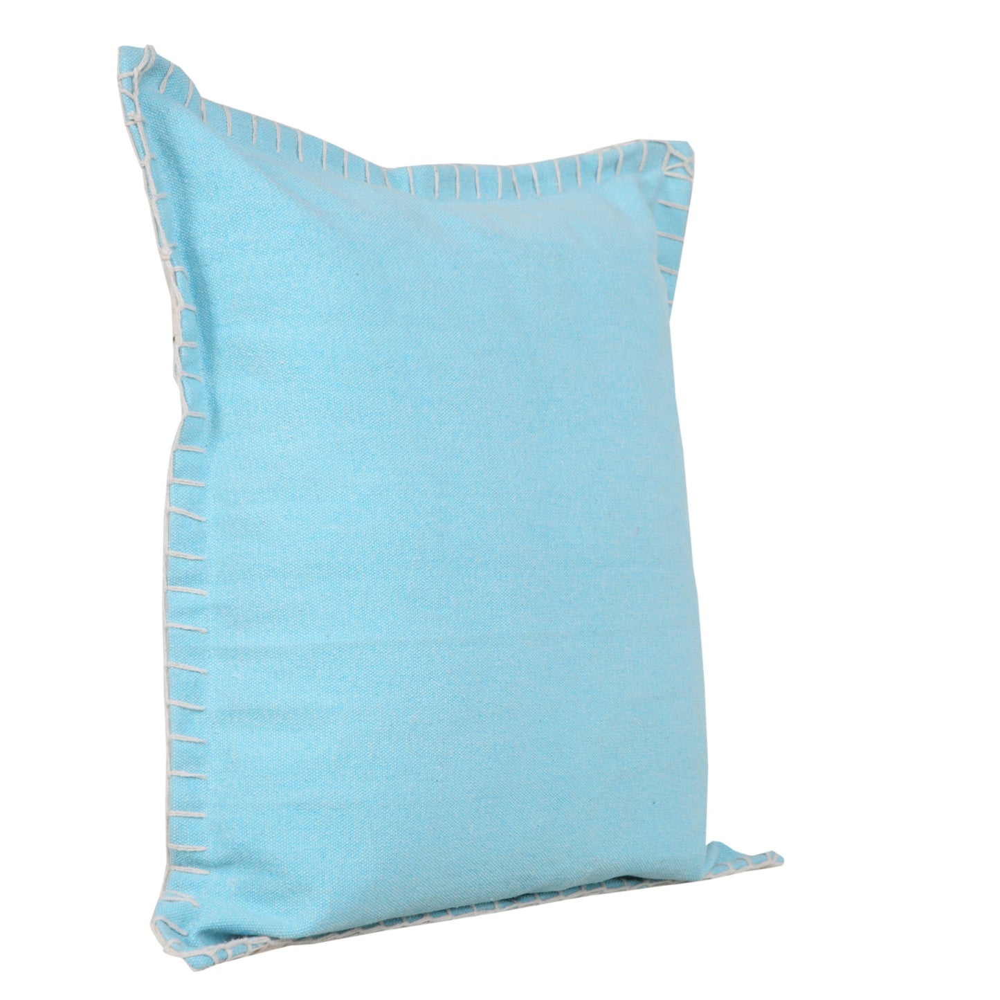 14" X 36" Bright Blue 100% Cotton Zippered Pillow