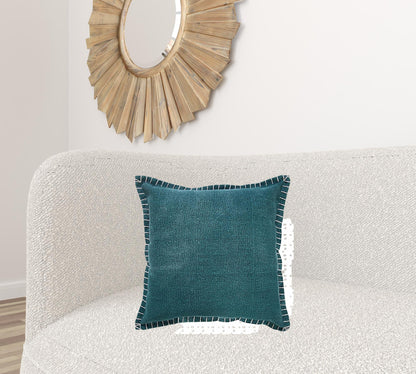 14" X 36" Bright Blue 100% Cotton Zippered Pillow