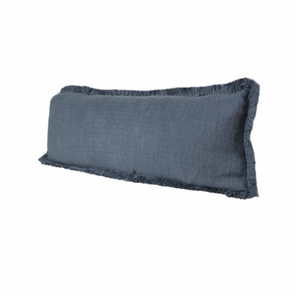 14" X 36" Jet Black 100% Cotton Zippered Pillow