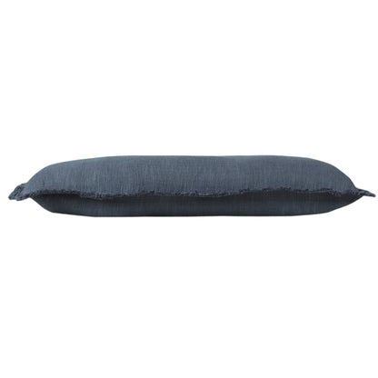 14" X 36" Jet Black 100% Cotton Zippered Pillow