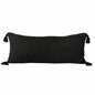 14" X 36" Jet Black 100% Cotton Zippered Pillow