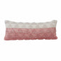 14" X 36" Pink And Off-White 100% Cotton Geometric Zippered Pillow