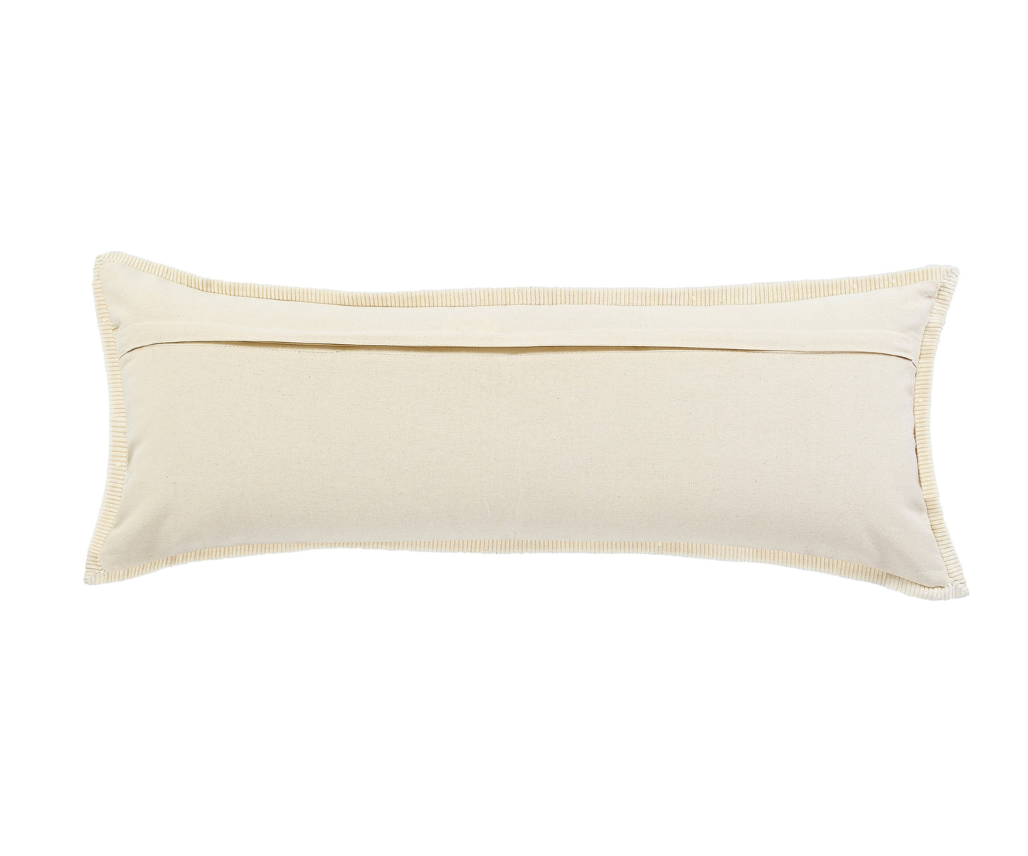 20" X 20" Navy And Cream 100% Cotton Zippered Pillow