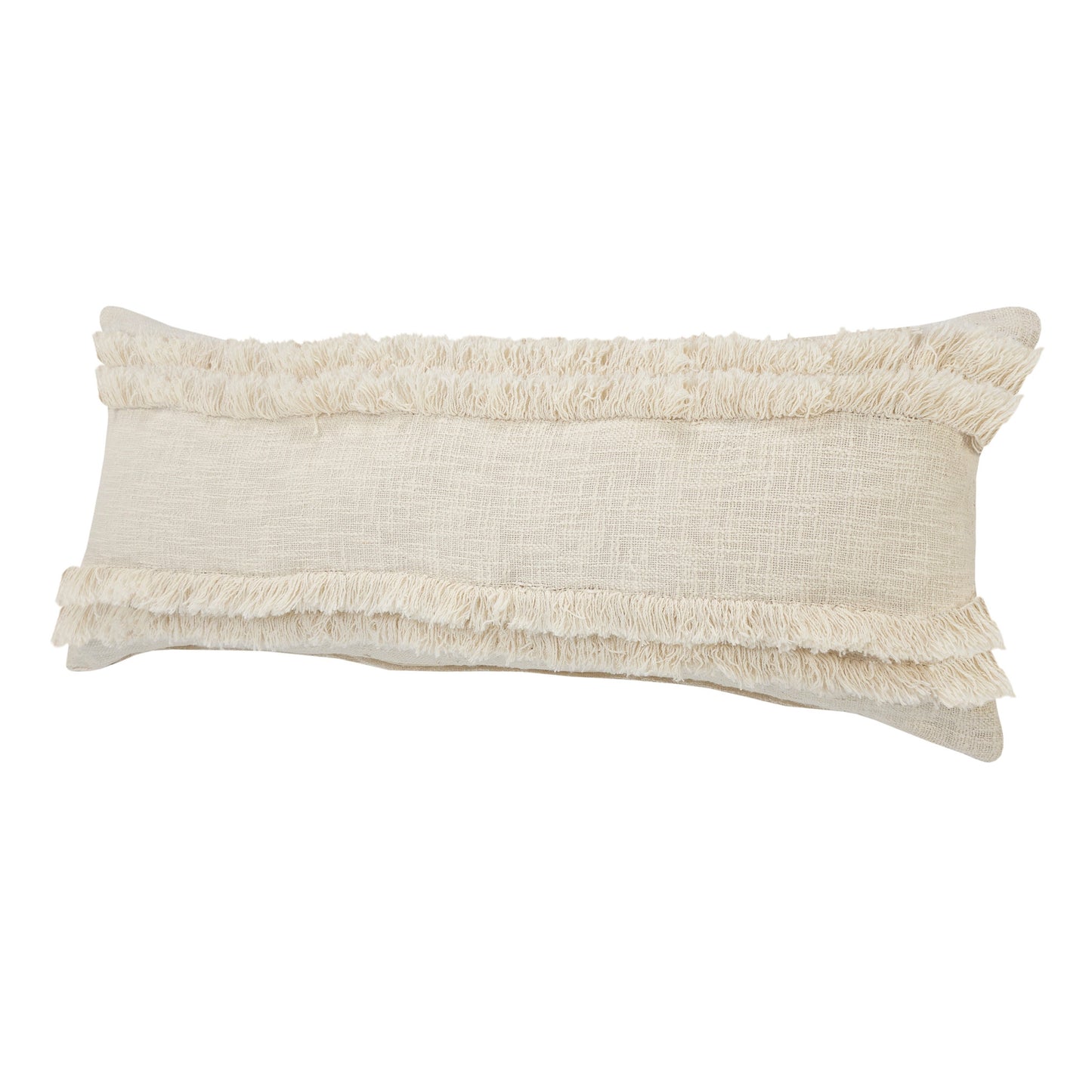 20" X 20" Cream 100% Cotton Zippered Pillow