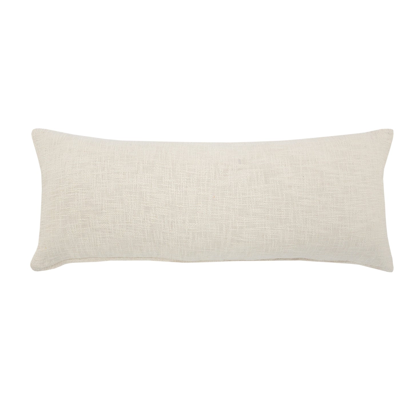 20" X 20" Cream 100% Cotton Zippered Pillow