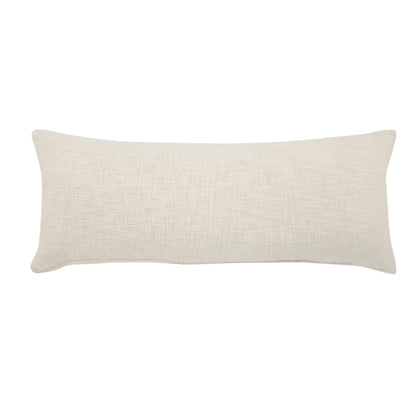 20" X 20" Cream 100% Cotton Zippered Pillow