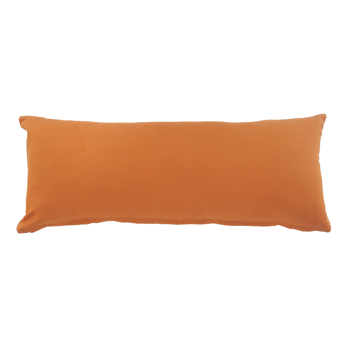 20" X 20" Orange And Dark Orange 100% Cotton Geometric Zippered Pillow