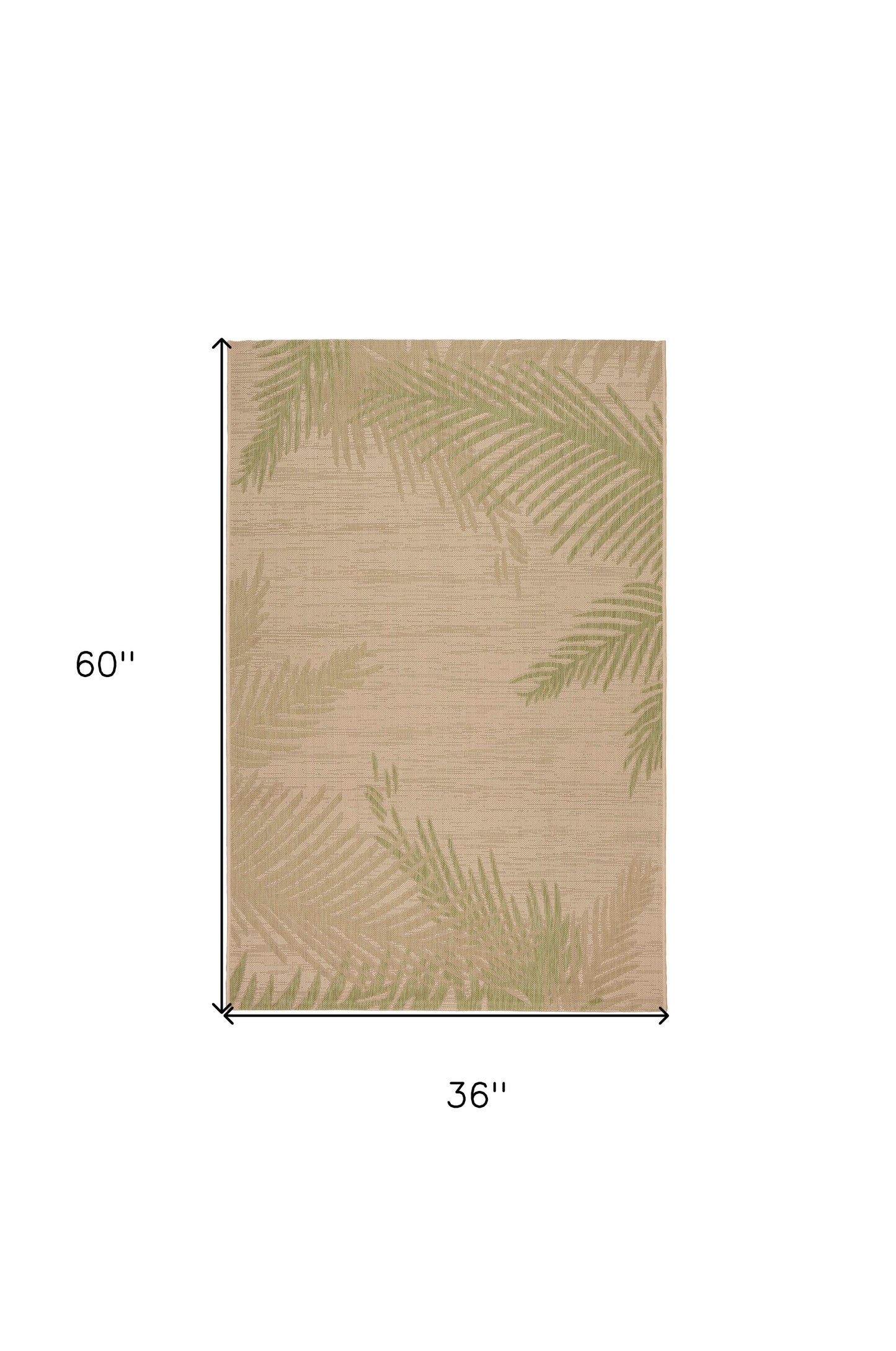 3' X 5' Beige Floral Indoor Outdoor Area Rug