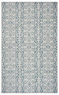 2' X 3' Blue Damask Indoor Outdoor Area Rug