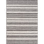 5' X 7' Gray And Ivory Striped Indoor Outdoor Area Rug