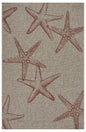 3' X 5' Gray Starfish Indoor Outdoor Area Rug