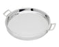 12" Silver Round Stainless Steel Serving Tray With Handles