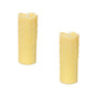 Set of Two Yellow Flameless Pillar Candles