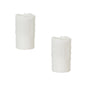 Set of Two White Flameless Pillar Candle