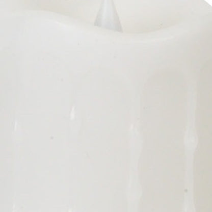 Set of Two White Flameless Pillar Candle