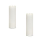 Set of Two White Flameless Pillar Candle