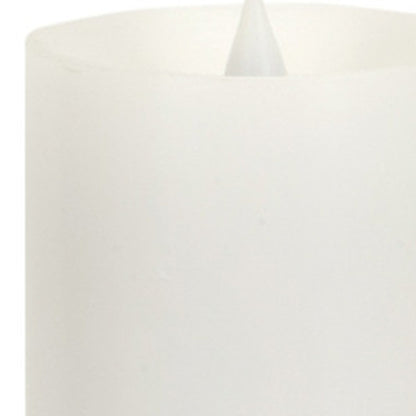 Set of Two White Flameless Pillar Candle